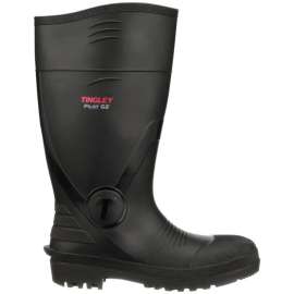 Tingley Pilot G2 Knee Boot, Plain Toe, 15"H, Size 10, Black