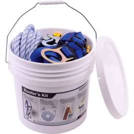 Global Industrial Roofer's Kit, Harness, Lifeline, Anchor & Lanyard