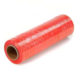 Western Plastic Stretch Wrap, Blown, 80 Gauge, 18"Wx1500'L, Red
