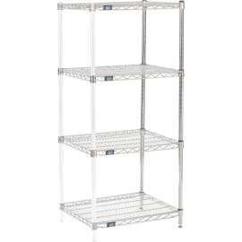 Nexel Shelving Wire Shelving Add-On Unit, 30"W x 21"D x 63"H