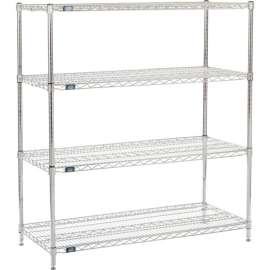 Nexel Shelving Wire Shelving Starter Unit, 54"W x 21"D x 63"H