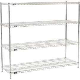 Nexel Shelving Wire Shelving Starter Unit, 60"W x 21"D x 63"H