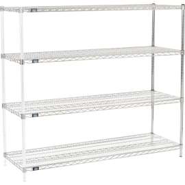 Nexel Shelving Wire Shelving Add-On Unit, 72"W x 21"D x 63"H
