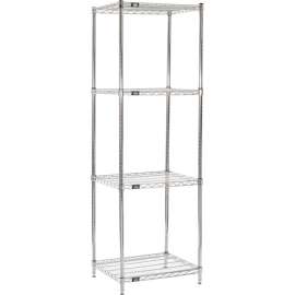 Nexel Shelving Wire Shelving Starter Unit, 30"W x 21"D x 74"H