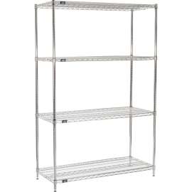 Nexel Shelving Wire Shelving Starter Unit, 54"W x 21"D x 86"H