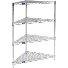 Nexel Shelving Corner Wire Shelving 24"W x 18"D x 54"H