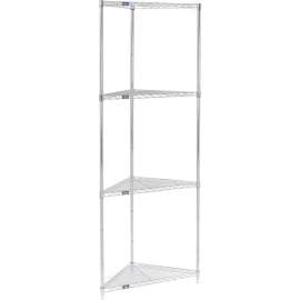 Nexel Shelving Corner Wire Shelving 24"W x 18"D x 86"H