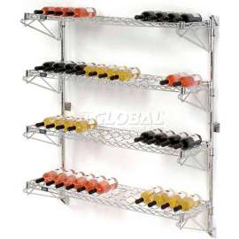 Wine Bottle Rack - Wall Mount 52 Bottle 48" x 14" x 54"