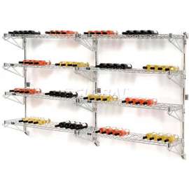 Wine Bottle Rack - Wall Mount 104 Bottle 96" x 14" x 54"