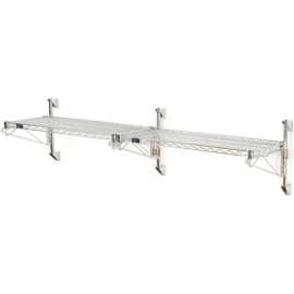 Nexel Chrome Wall Mount Wire Shelving 24"W x 18"D x 14"H 1 - Shelf Add-On