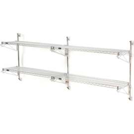 Nexel Chrome Wall Mount Wire Shelving 36"W x 24"D x 34"H 2 - Shelf Add-On