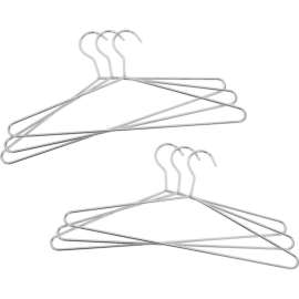 17" Steel Heavy Duty Hanger - Chrome - Pkg Qty 6