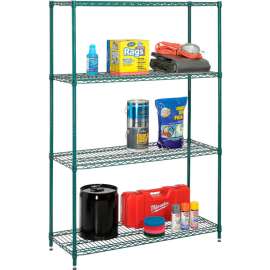 Nexel Green Epoxy, 4 Tier, Shelving-In-A-Box, 48"W x 18"D x 74"H