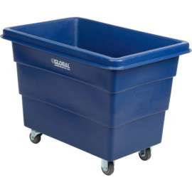 Global Industrial Plastic Bulk Box Truck, 8 Bushel, Blue