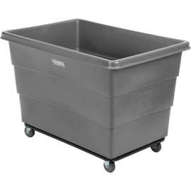 Global Industrial Plastic Bulk Box Truck, 20 Bushel, Steel chassis Base Gray