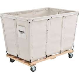 Global Industrial KD, 20 Bushel, Canvas Basket Bulk Truck