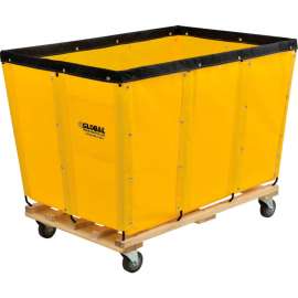 Global Industrial KD, 20 Bushel, Yellow Vinyl Basket Bulk Truck