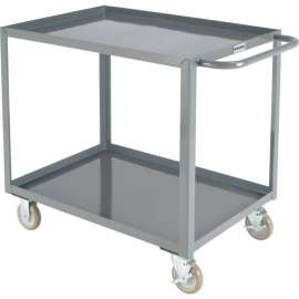 Global Industrial Steel Utility Cart w/2 Tray Shelves, 1200 lb. Capacity, 36"L x 24"W x 35"H