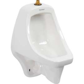 American Standard Allbrook Series 6550.001.020 Urinal, 0.5 to 1 gpf, Vitreous China, White, Wall Mounting