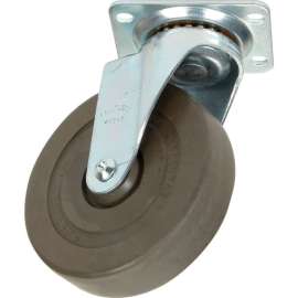 Medium Duty Swivel Plate Caster 5" Hard Rubber Wheel 290 Lb. Capacity