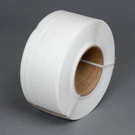 Global Industrial Machine Grade Strapping, 1/2"W x 9000'L x 0.022" Thick, 8 x 8" Core, White