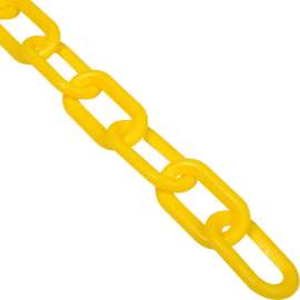 Global Industrial Plastic Chain Barrier, 2"x50'L, Yellow