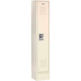 Global Industrial Infinity 1-Tier 1 Door Locker, 12"Wx18"Dx72"H, Tan, Unassembled