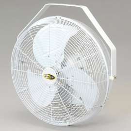 J&D 18" Fan With Wall Ceiling Bracket 1/5 HP 1550 CFM, White