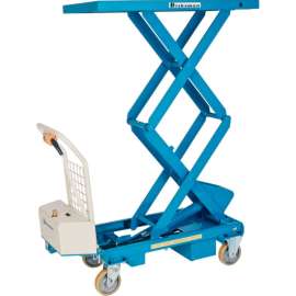 Bishamon MobiLift Battery Powered Double Scissor Lift Table BX-15WB 330 Lb. Cap.