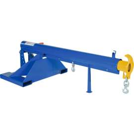 Adjustable Pivoting Forklift Jib Boom Crane, 36" Centers 4000 Lbs. Capacity