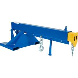 Adjustable Pivoting Forklift Jib Boom Crane, 30" Centers, 8000 Lbs. Capacity