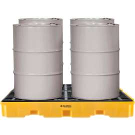 Global Industrial 4-Drum Spill Containment Modular Platform - 2 Piece - Assembled