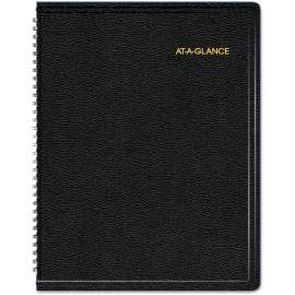 AT-A-GLANCE Triple View Weekly/Monthly Appointment Book, 11 x 8.25, Black, 2022