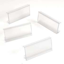Nexel ABM3C-25 Clear Label Holder 3"W x 1-1/4"H With Paper Insert (25 Pc)
