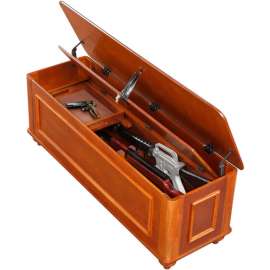 American Furniture Classics Hope Gun Concealment Chest 540 - 5 Gun Capacity 51x17x19 Medium Brown