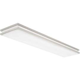 Lithonia Lighting FMFL 30840 SATL BN, LED Saturn Linear Flush Mount, 35W, 4000CCT Nickel