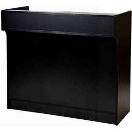 Top Register Stand W/Adj. Rear Storage 72"W x 22"D x 42"H Black