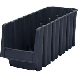 Akro Bins Plastic Economy Bin 30776BLACK - 6-5/8"W x 17-7/8"D x 7"H