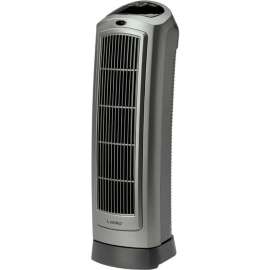 Lasko Ceramic Tower Heater W/ Logic Centre Remote Control, 1500W, Gray