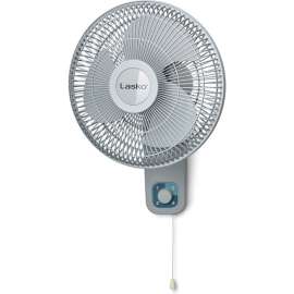 Lasko 12" Oscillating Wall Mount Fan, 3 Speed, Gray