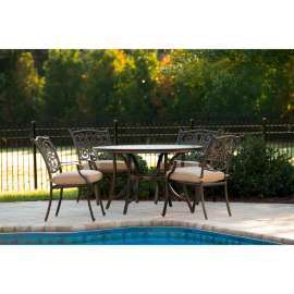 Hanover Monaco 5 Piece Patio Dining Set w/ 4 Chairs Rockers