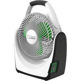 Lasko Outdoor Rechargeable Battery Fan, 5 Speed, White