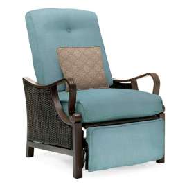 Hanover Ventura Outdoor Luxury Recliner, Ocean Blue