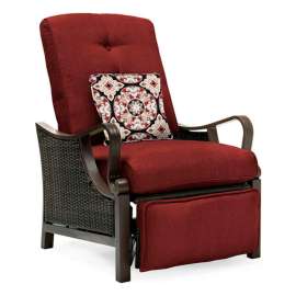 Hanover Ventura Outdoor Luxury Recliner, Crimson Red