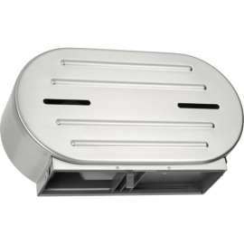 ASI Surface Mounted Twin 9" Jumbo Roll Toilet Tissue Dispenser - 0040