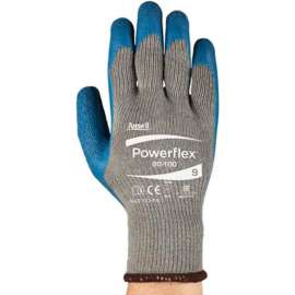 Powerflex Latex Coated Gloves, Ansell 80-100-8, 1-Pair