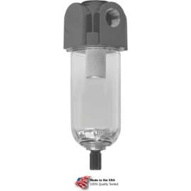 Arrow Mini Particulate Filter F300-02, Poly Bowl, 1/4" Npt, 150 PSI