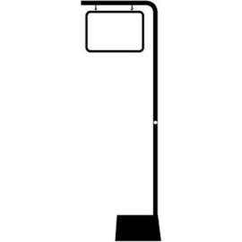Pallet Sign Holder with Frame 14"W x 11"H Black