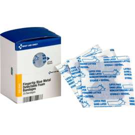First Aid Only FAE-3140 SmartCompliance Refill Fingertip Metal Detectable Bandages, Foam, 20/Box