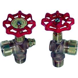 Water Gauge Valve Set 1/2" x 5/8" OD Glass Tub For Cleveland, CLE07176